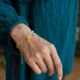 Handmade-Teapot-cuff-bracelet-with-Natural-Amber (3)